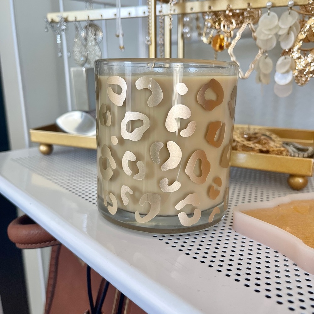 Champagne Leopard Print Clear Mug - Picture 4 of 10